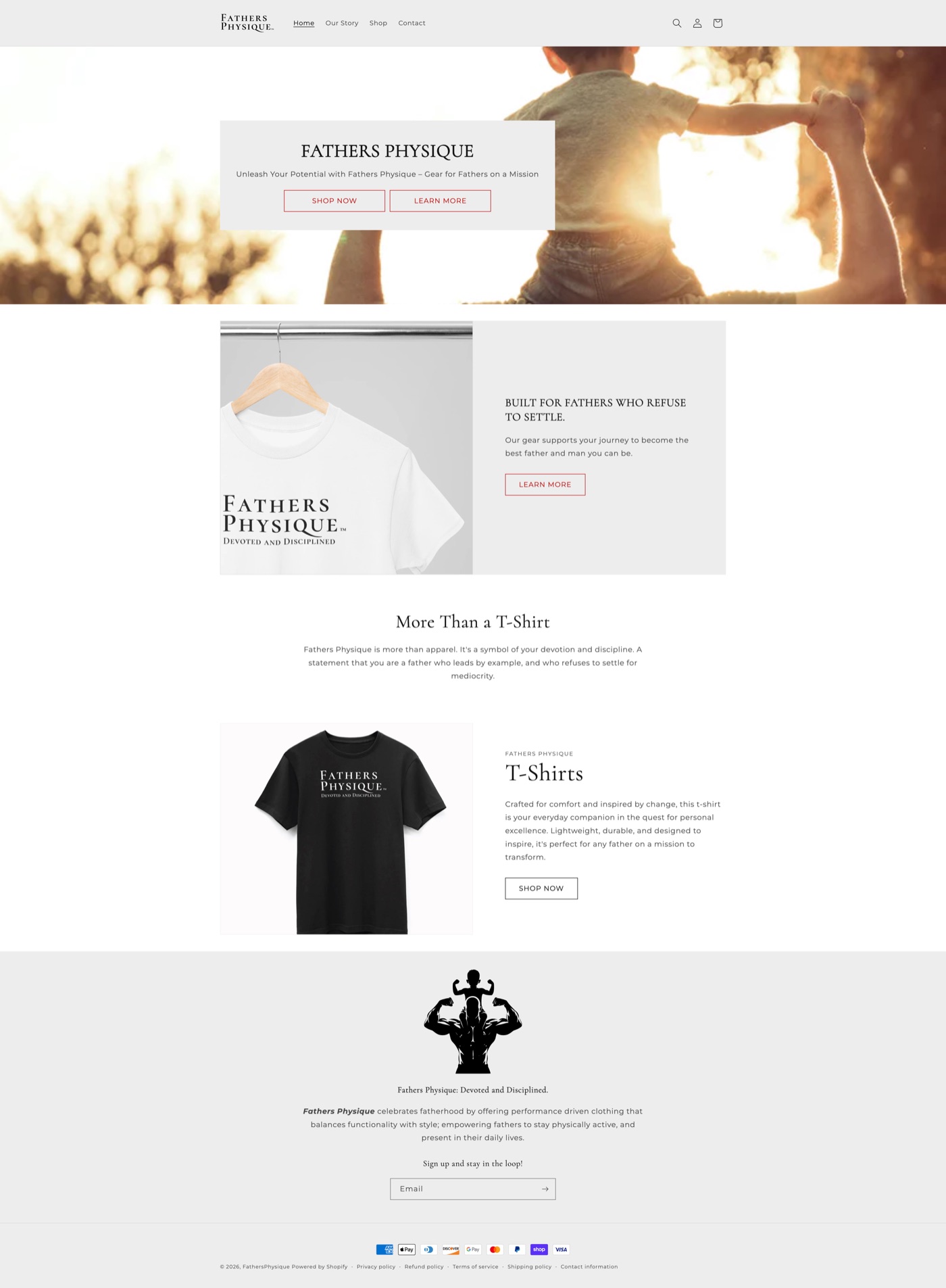 Father's Physique website screenshot