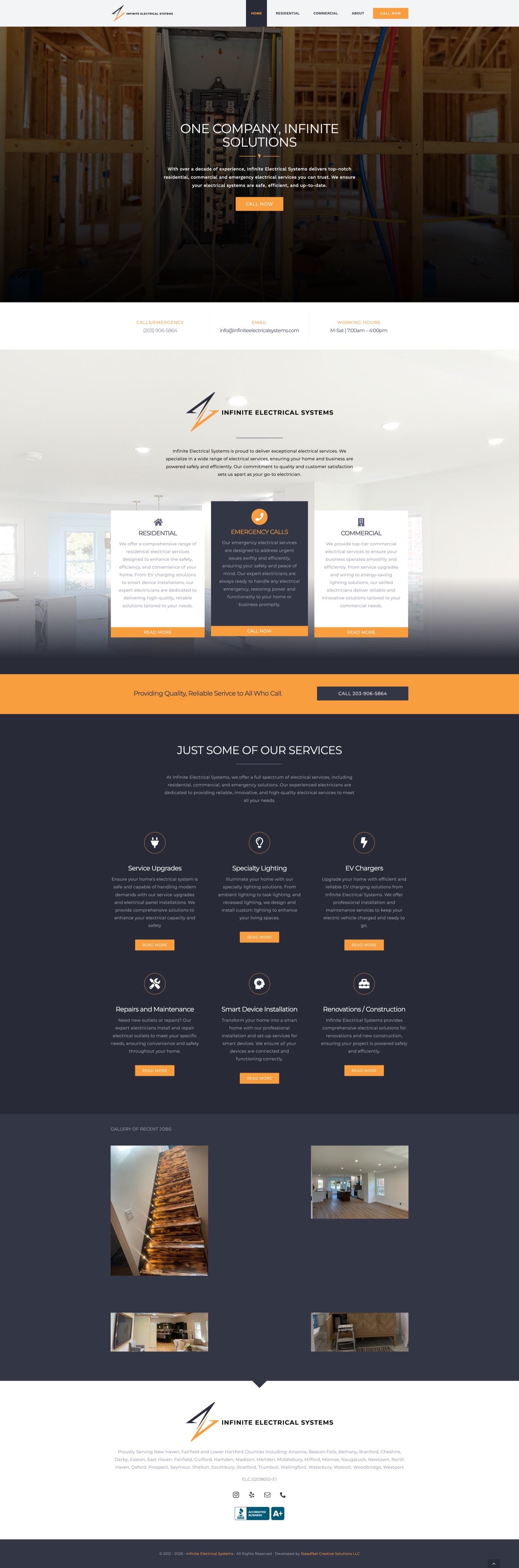Infinite Electrical Systems website screenshot