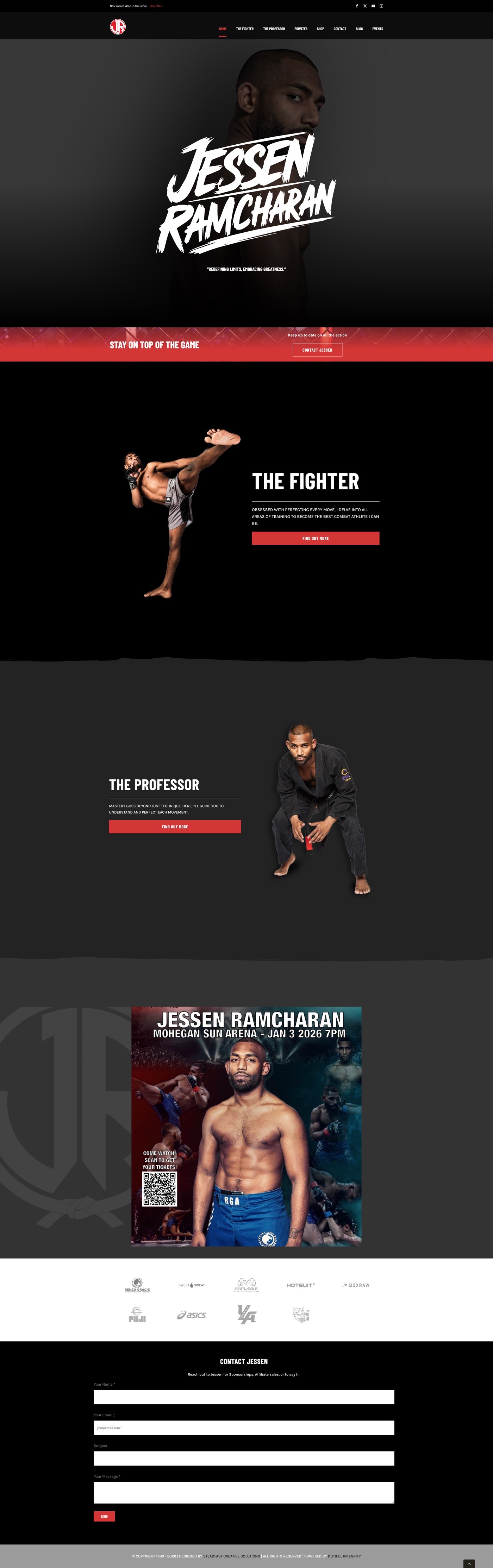 Jessen "Soca" Ramcharan website screenshot