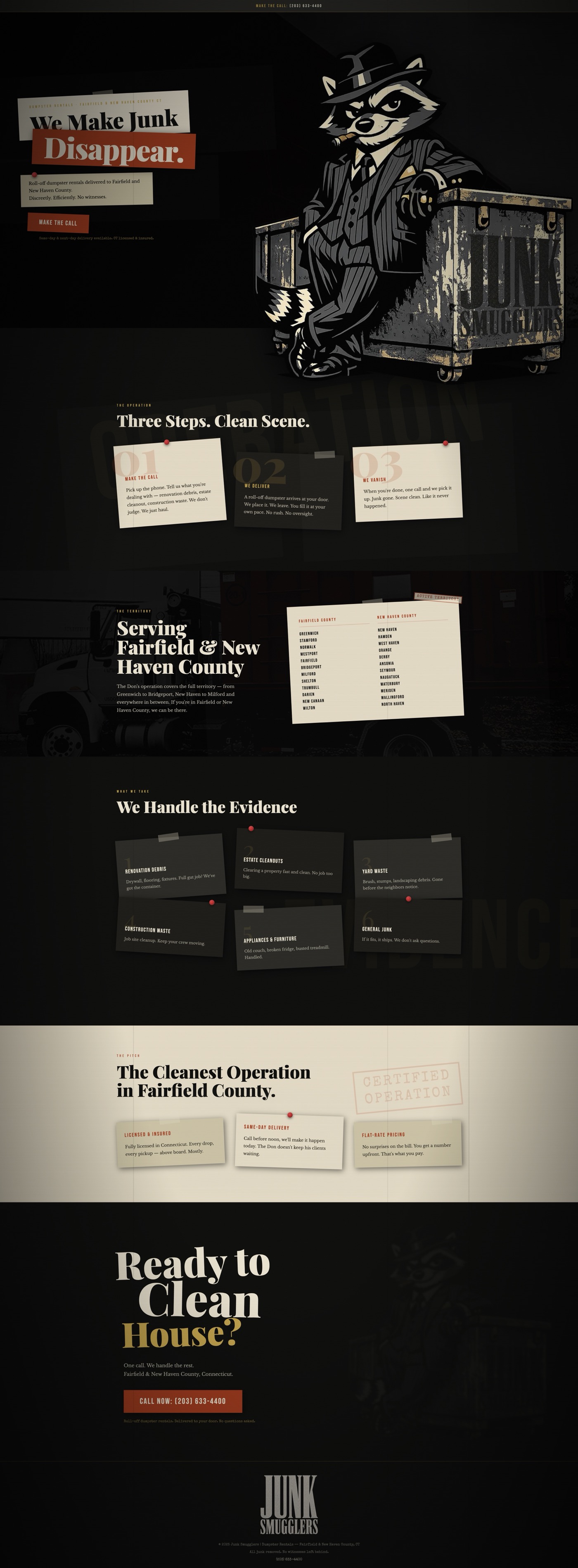 Junk Smugglers website screenshot