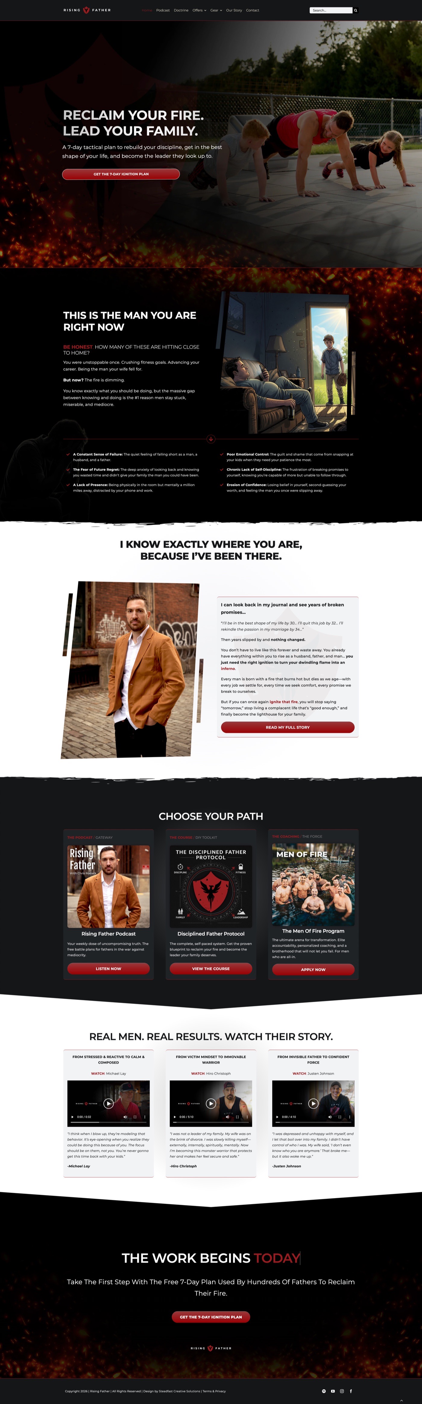 Rising Father website screenshot