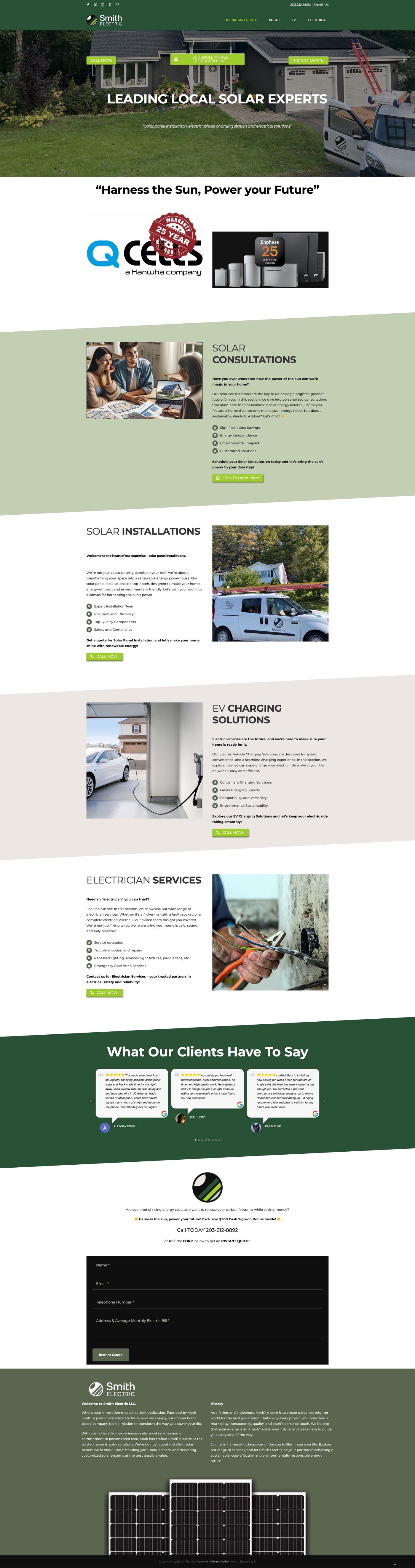 Smith Electric LLC website screenshot