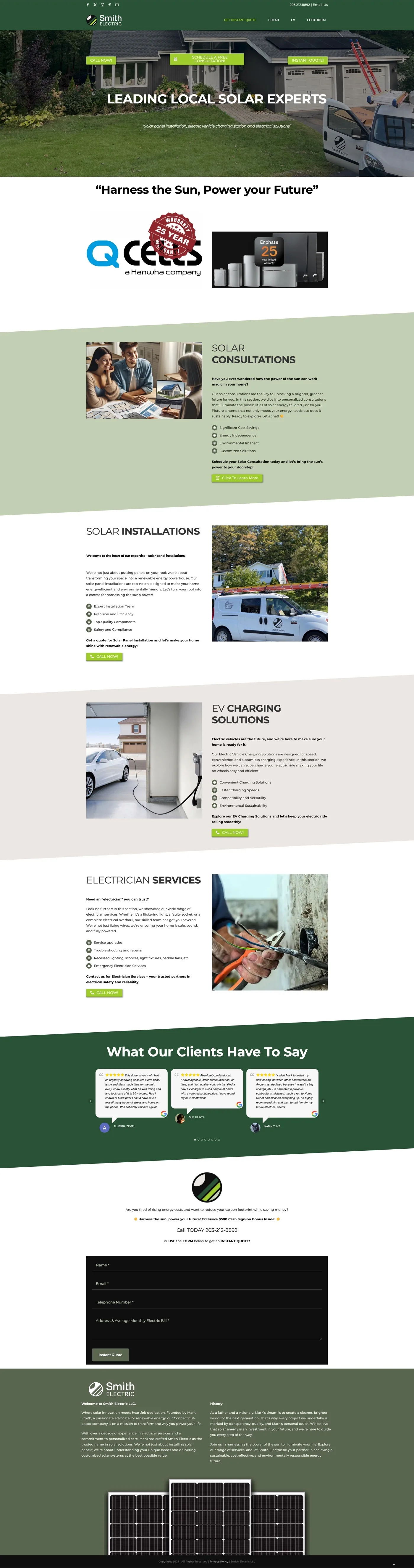 Smith Electric LLC website screenshot